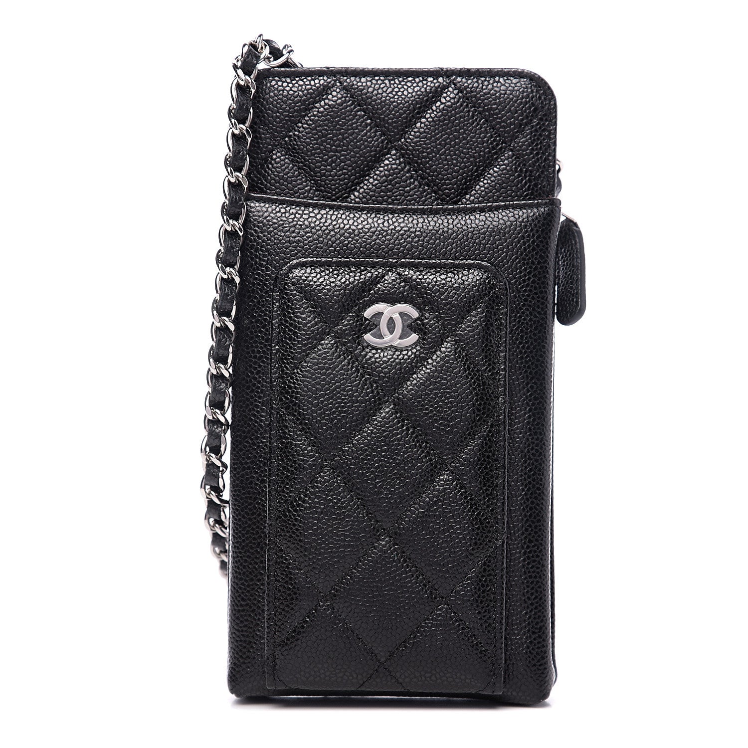 Chanel Caviar Quilted Zip Phone Case Black 1 of 7