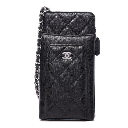 Chanel Caviar Quilted Zip Phone Case Black 1 of 7