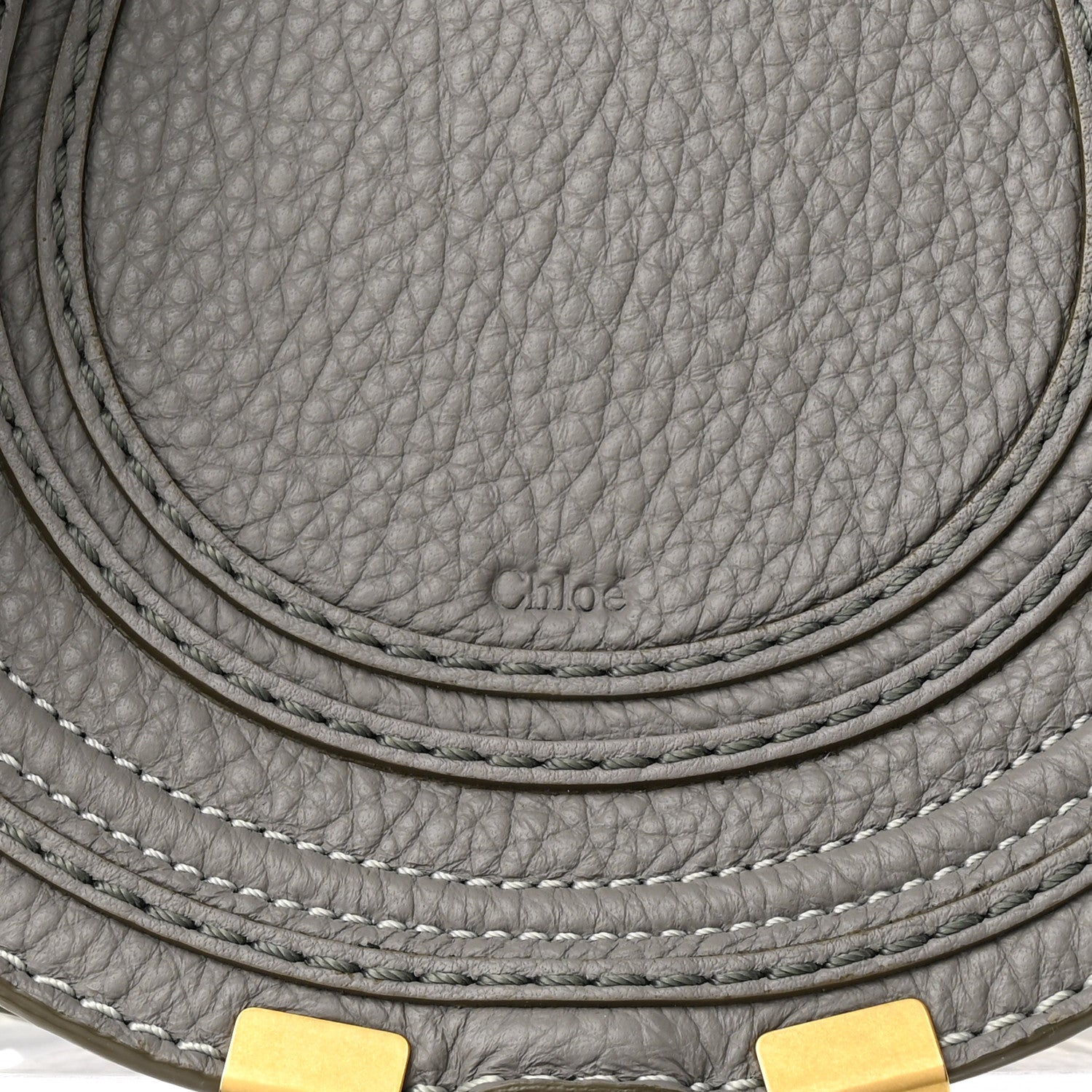 Chloe Calfskin Mini Marcie Round Crossbody Bag Cashmere Grey 8 of 12