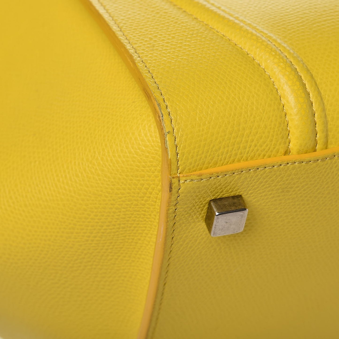 Baby Grained Calfskin Medium Phantom Luggage Sun Yellow