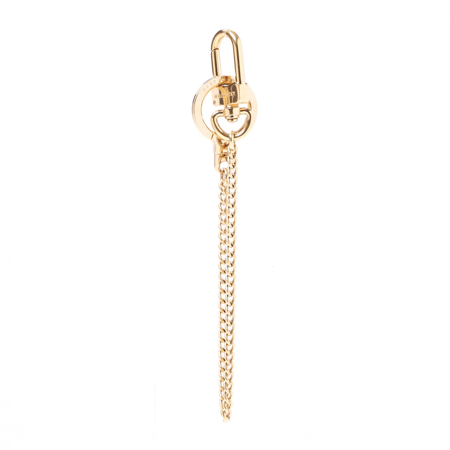 Louis Vuitton Metal Pochette Extender Key Ring Chain Gold 3 of 5
