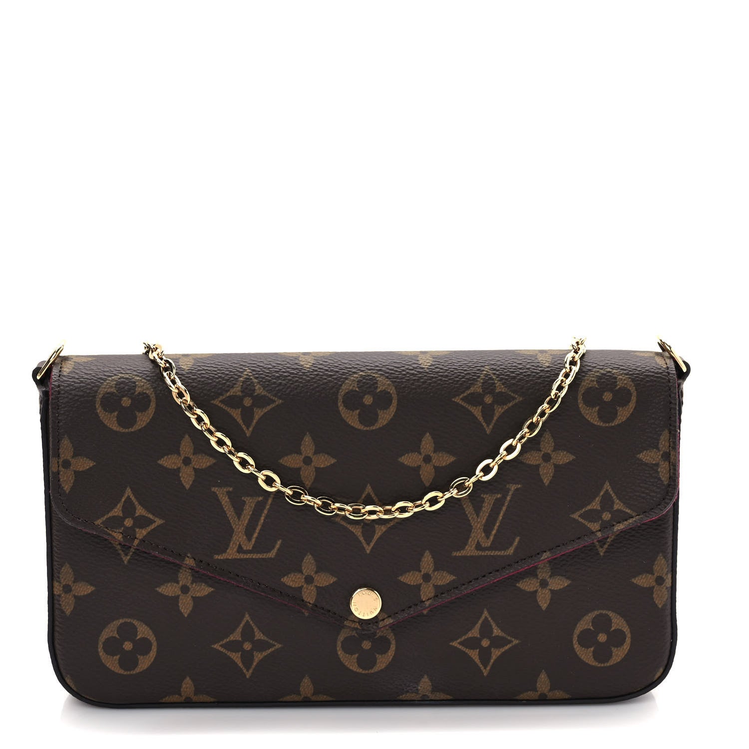 Louis Vuitton Monogram Pochette Felicie Chain Wallet Fuchsia 3 of 3