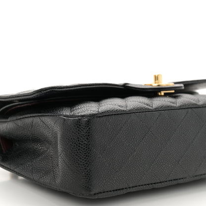 Chanel Caviar Quilted Medium Double Flap Black 10 of 11