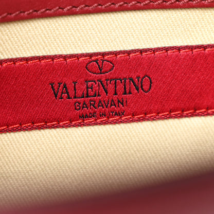 Valentino Garavani Vitello Medium Rockstud Top Handle Shoulder Bag Rubino 7 of 13