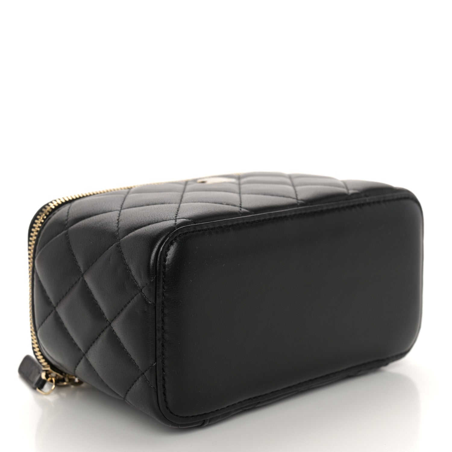 Chanel Lambskin Quilted Small Vanity Case With Chain Black 4 of 10