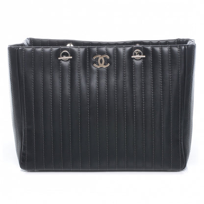Chanel Lambskin Vertical Quilted Large Mademoiselle Tote Black 1 of 8