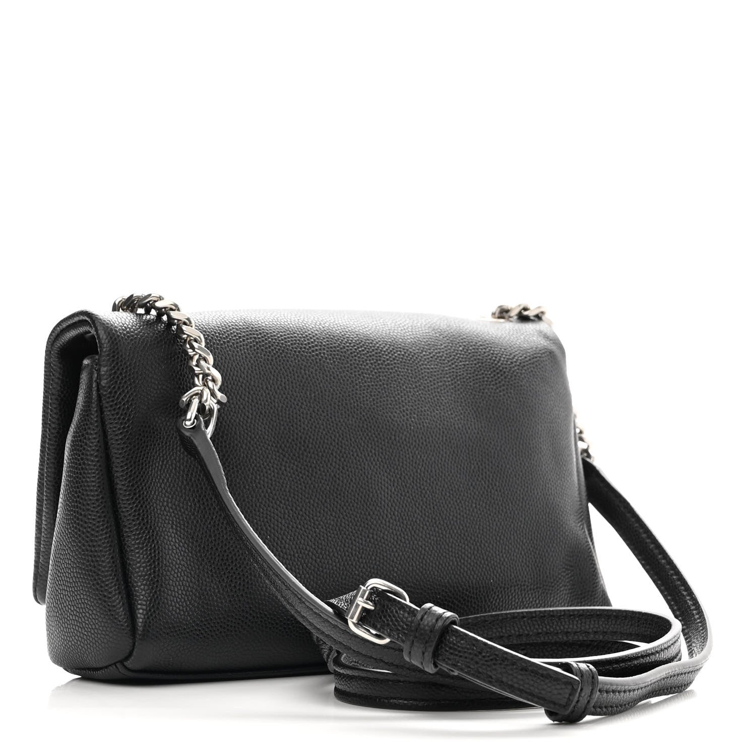 Saint Laurent Grain De Poudre Monogram Toy West Hollywood Fold-Over Bag Black 3 of 11