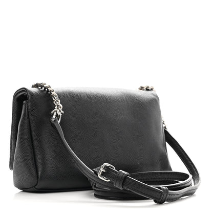 Saint Laurent Grain De Poudre Monogram Toy West Hollywood Fold-Over Bag Black 3 of 11