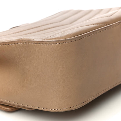 Saint Laurent Lambskin Matelasse Chevron Monogram Small Sulpice Bag Sable Beige 10 of 24