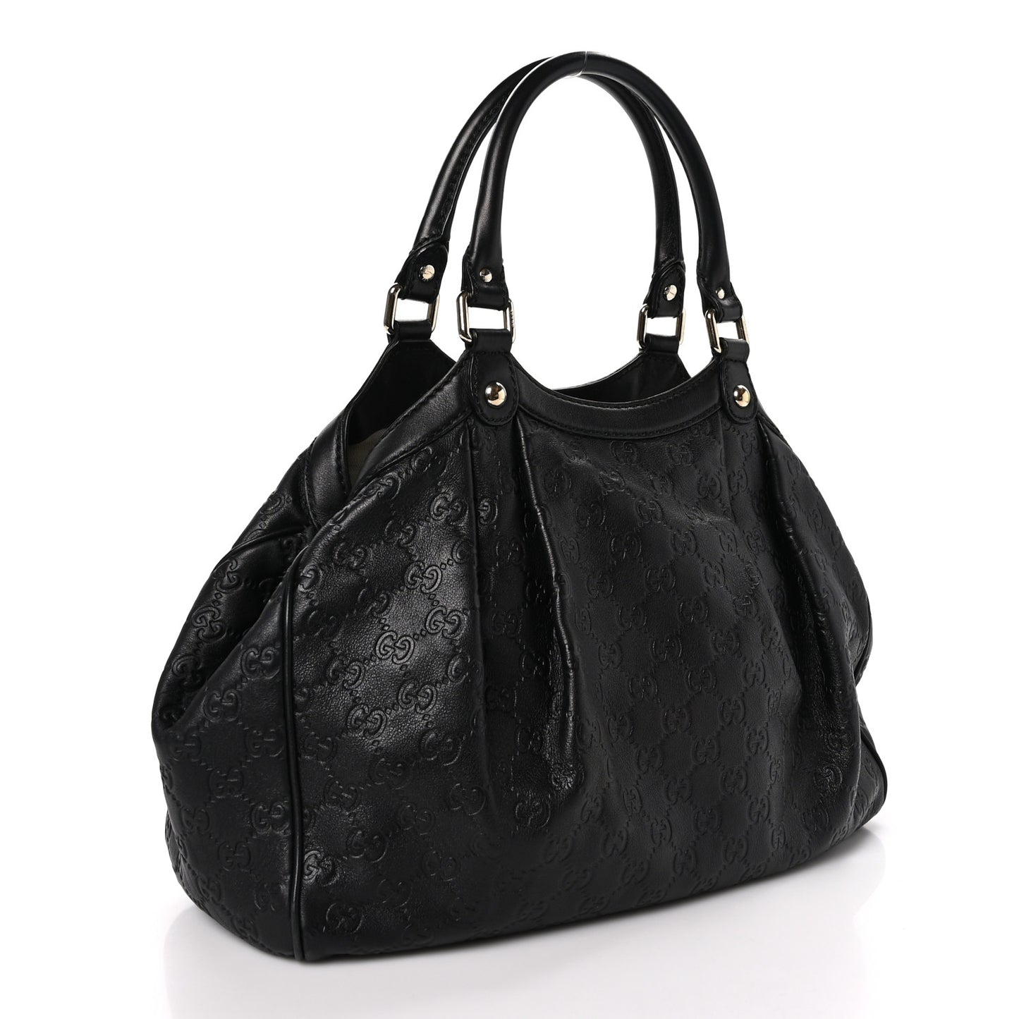 Guccissima Medium Sukey Tote Black