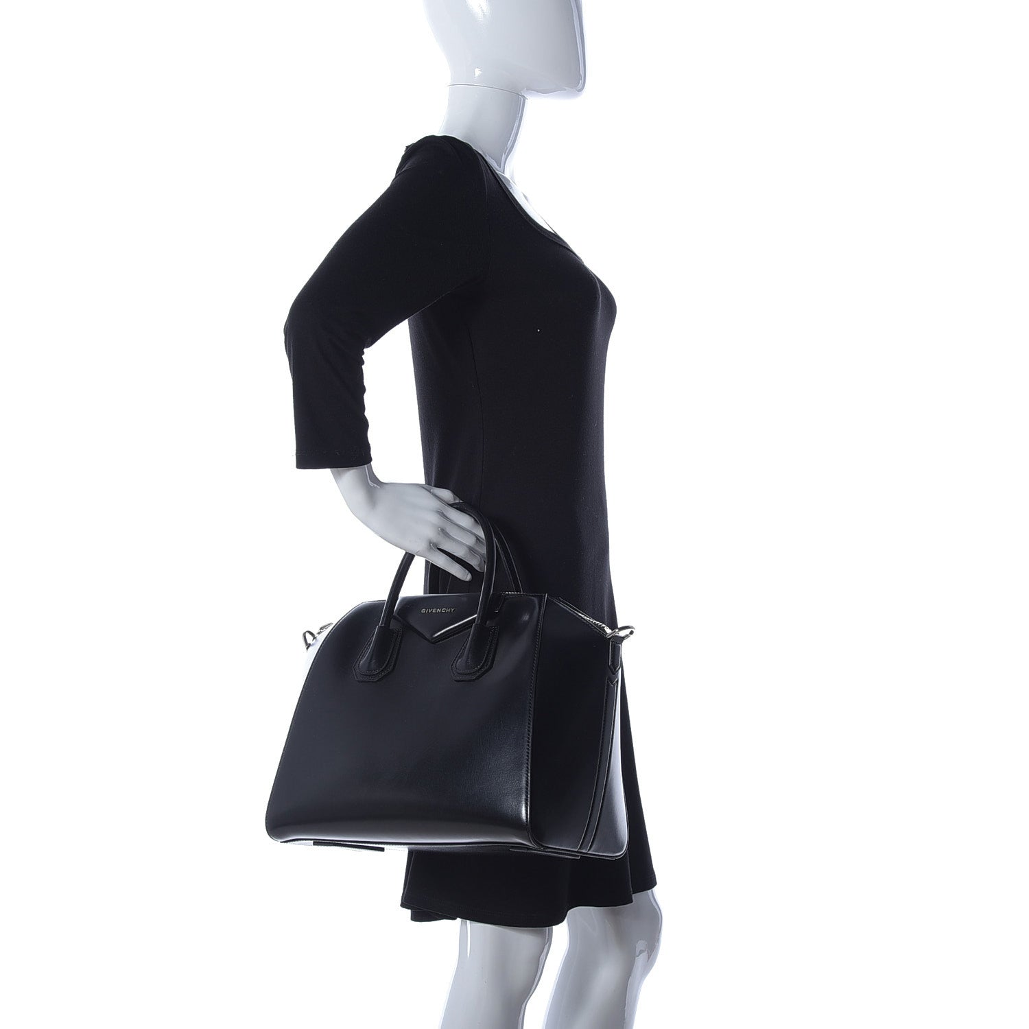 Givenchy Shiny Lord Calfskin Medium Antigona Black 3 of 16