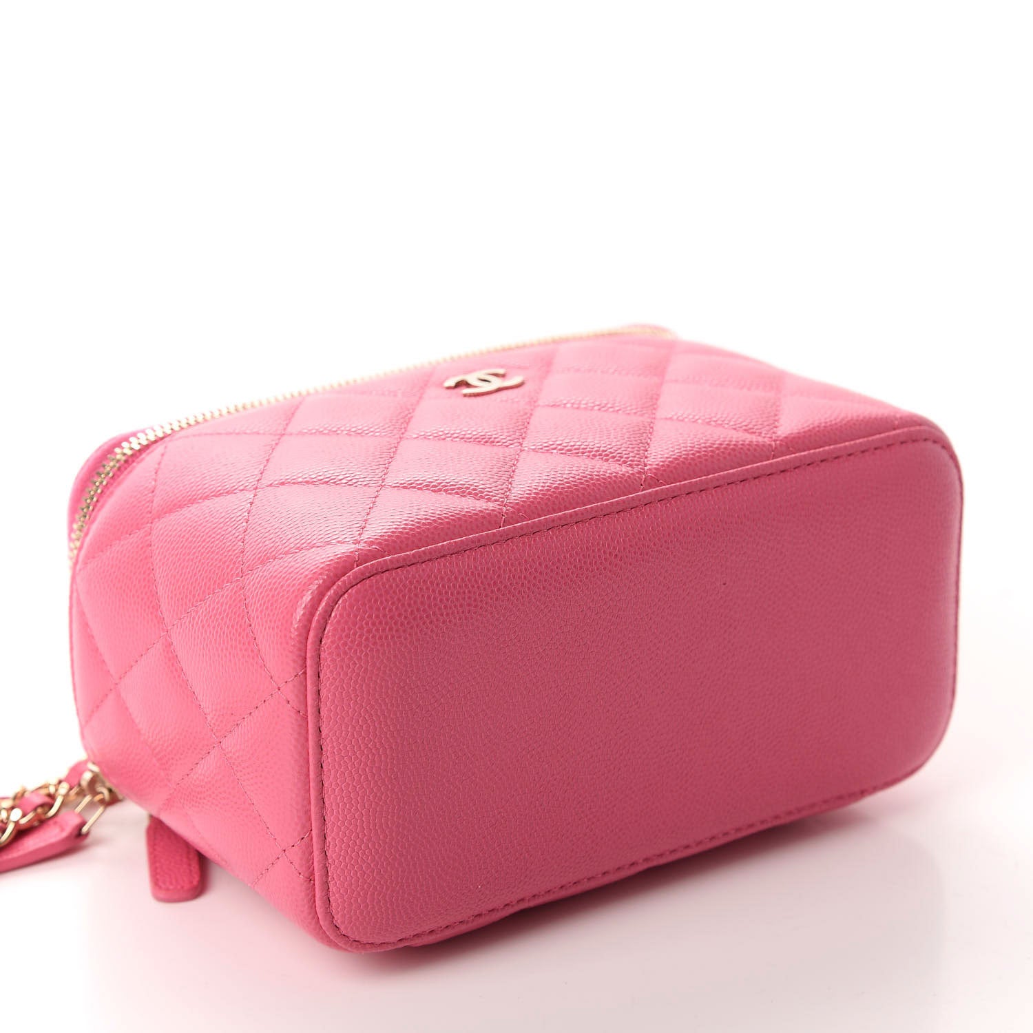 Chanel Caviar Quilted Small Vanity Case With Chain Pink 4 of 10