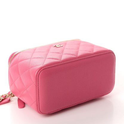 Chanel Caviar Quilted Small Vanity Case With Chain Pink 4 of 10