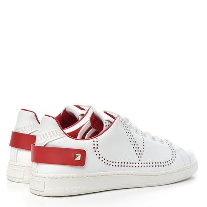 Valentino Garavani Calfskin Mens Backnet Sneakers 41 White Rosso Valentino 4 of 10