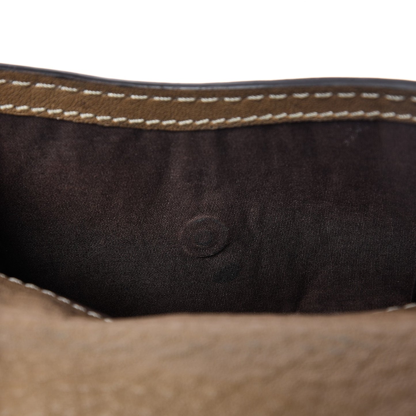 Grained Calfskin Marcie Square Wallet Nut