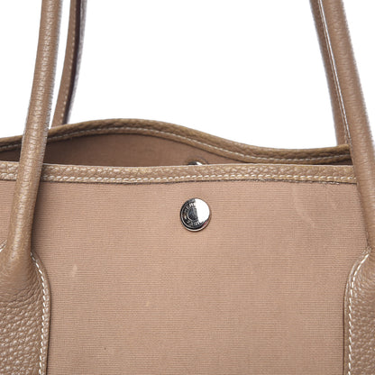 Hermes Toile Buffle Garden Party 36 MM Tote Etoupe 15 of 27