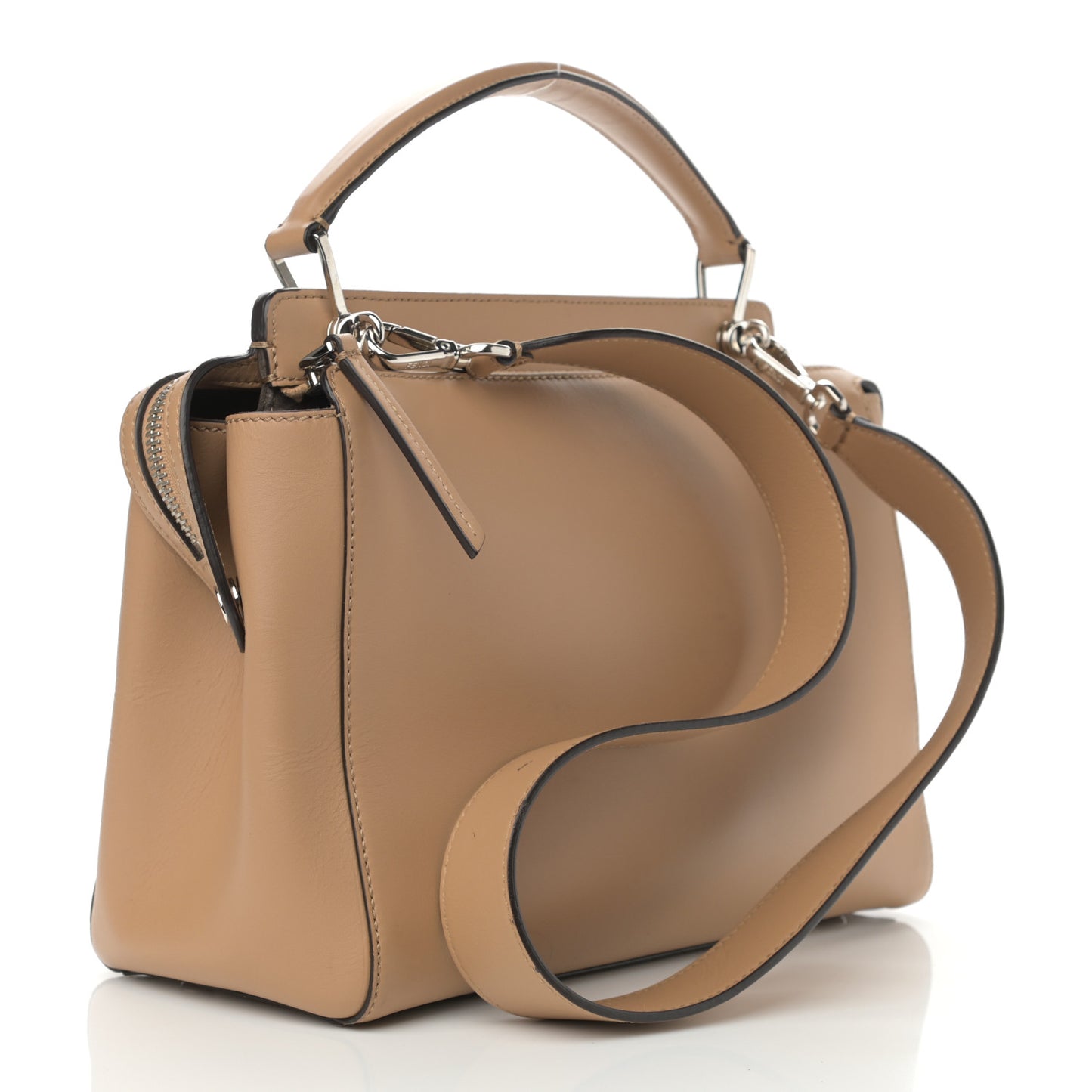 Calfskin Flowerland Studded Dotcom Satchel Cuoio Multicolor
