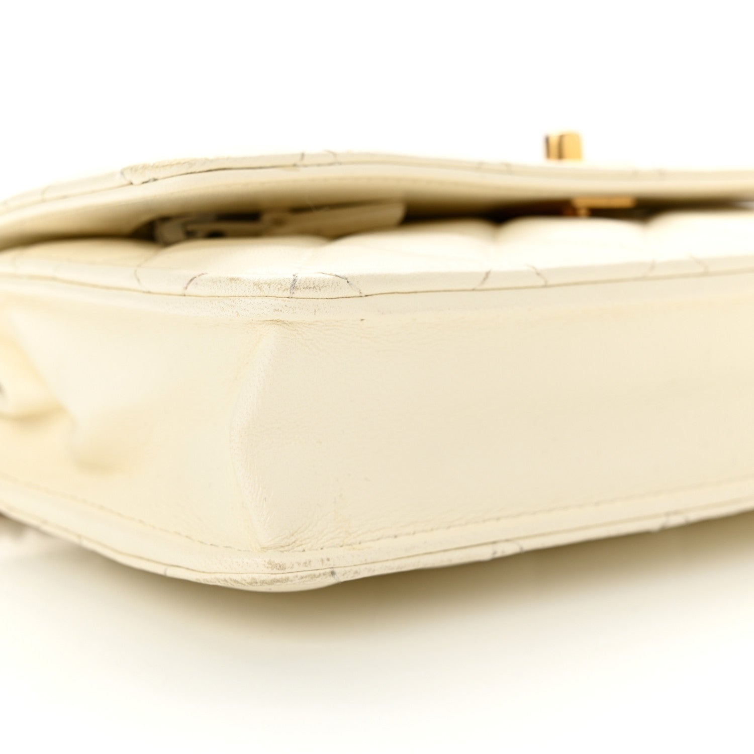 Chanel Lambskin Quilted CC Pearl Crush Wallet on Chain WOC White 9 of 14