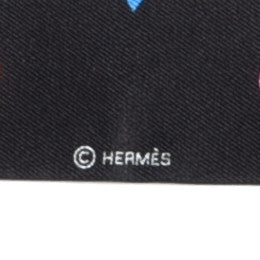Hermes Silk Tea Time Twilly Black Rouge Multicolor 4 of 4
