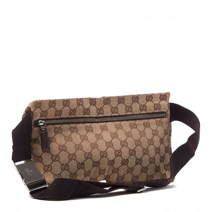 Gucci GG Monogram Double Pocket Belt Bag Dark Brown 2 of 7
