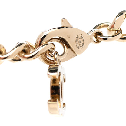 Chanel Enamel Metal Logo Choker Necklace Gold White Black 6 of 7