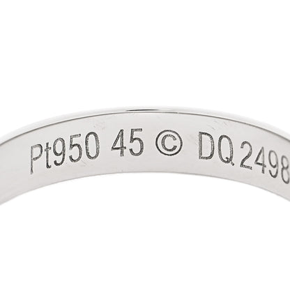 Cartier Platinum 3mm C De Cartier Wedding Band Ring 45 3.25 4 of 6
