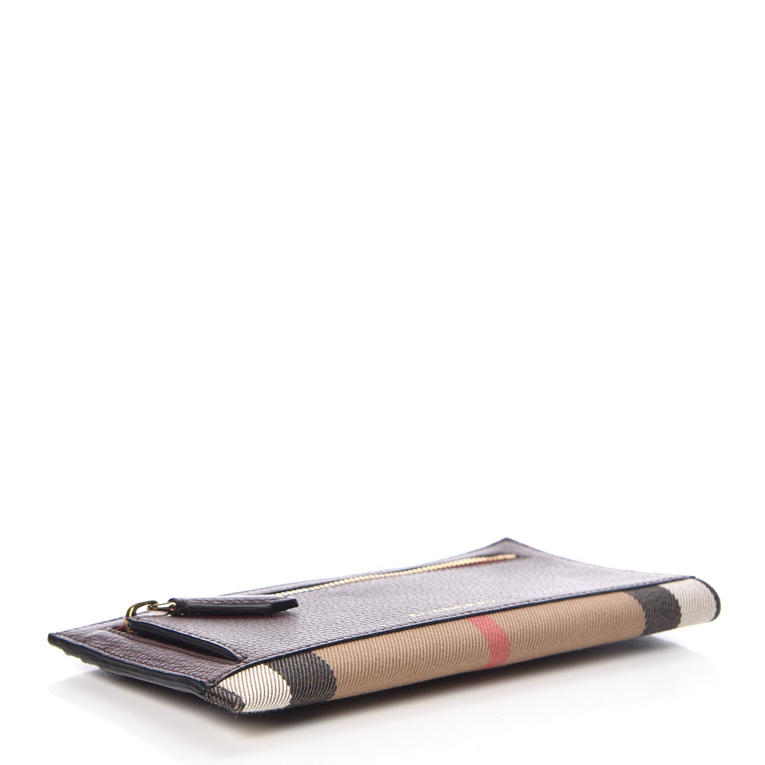 Burberry Grainy Calfskin House Check Simon Travel Wallet Wine 4 of 9