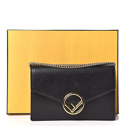 Fendi Vitello Liberty Lucido F is Fendi Medium Envelope Wallet on Chain Black 14 of 14