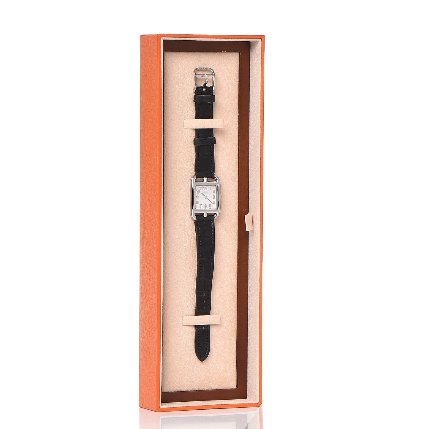 Stainless Steel Alligator 23mm Cape Cod Quartz Watch Noir
