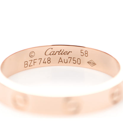 Cartier 18K Pink Gold 3.5mm LOVE Wedding Band Ring 58 8.25 4 of 4