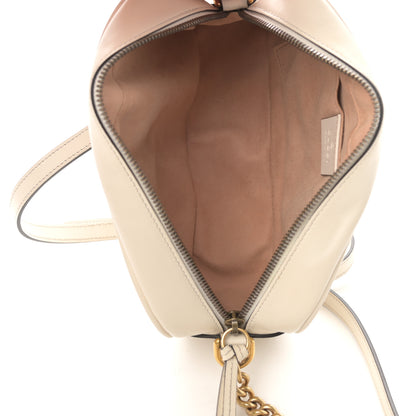 Gucci Calfskin Matelasse Small GG Marmont Chain Shoulder Bag White 5 of 14