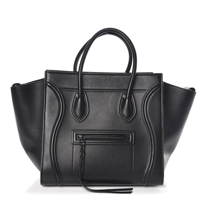 Celine Supple Calfskin Medium Phantom Luggage Black 1 of 10
