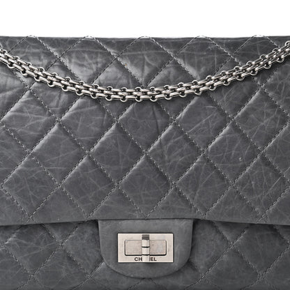 Chanel Aged Calfskin Quilted 50th Anniversary 2.55 Reissue 227 Flap Grey 10 of 11