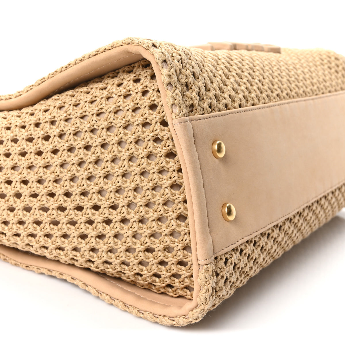 Chanel Straw Suede Calfskin Small Deauville Tote Beige 10 of 12