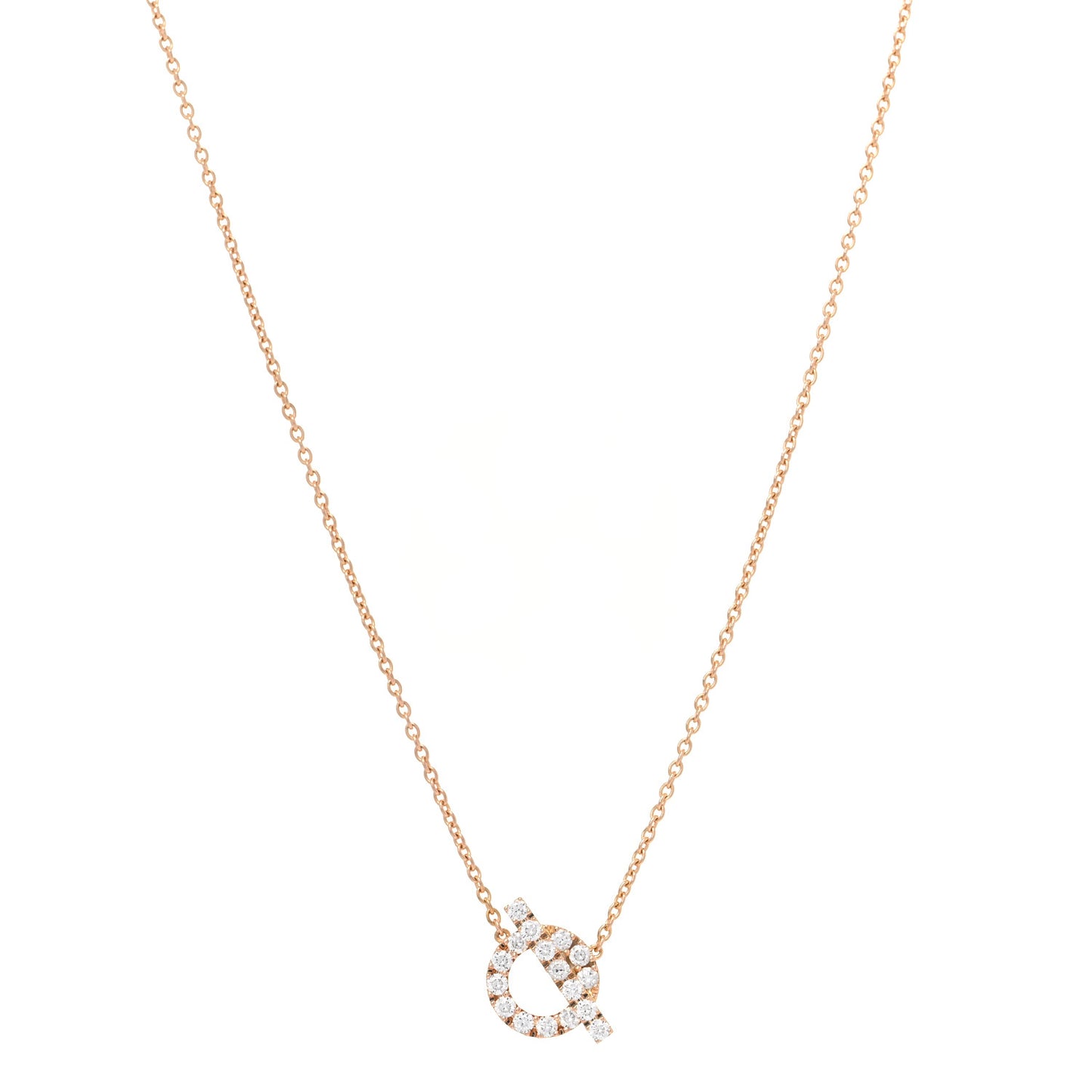 18K Rose Gold Diamond Finesse Pendant Necklace