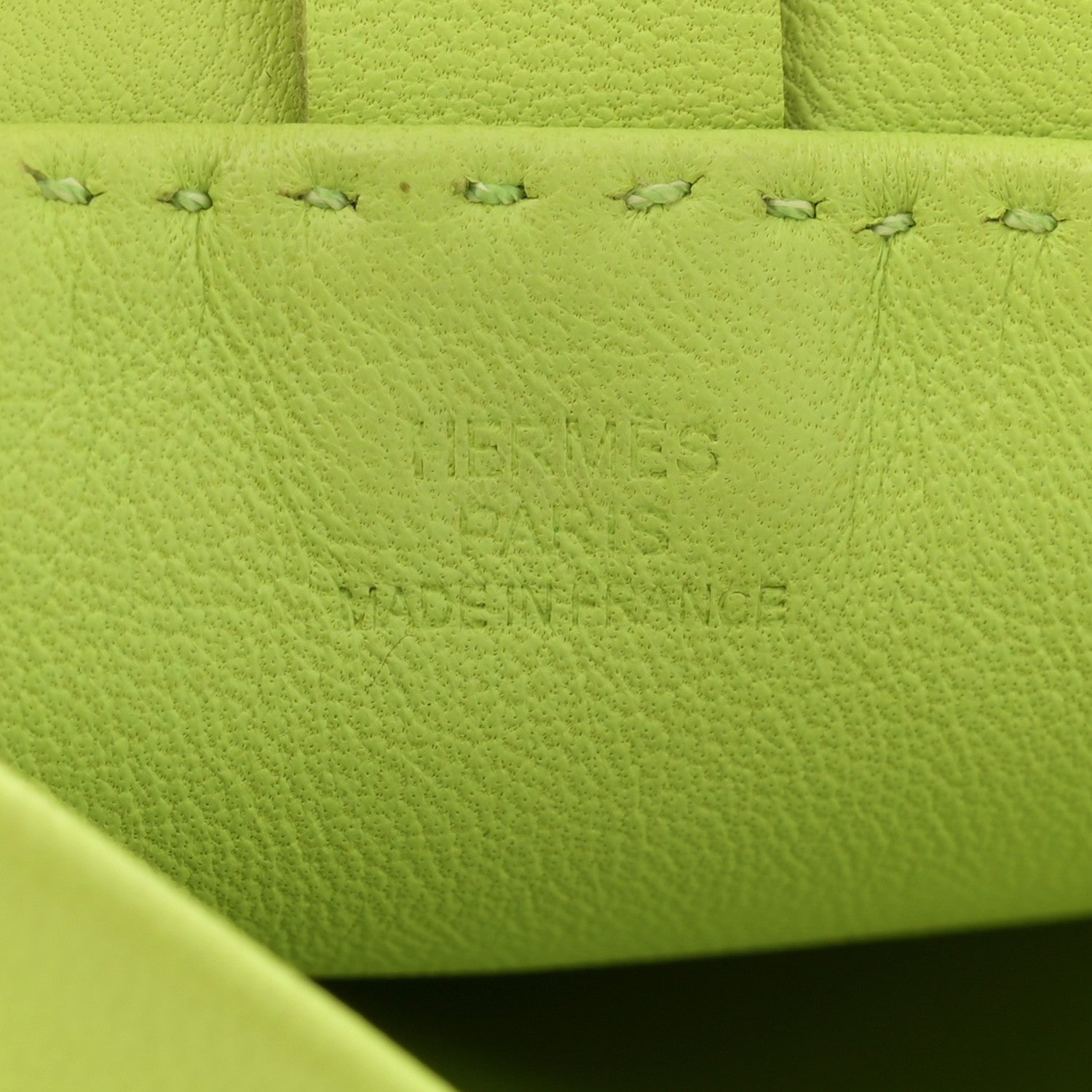 Hermes Lambskin Clou De Selle Pouch Kiwi 6 of 11
