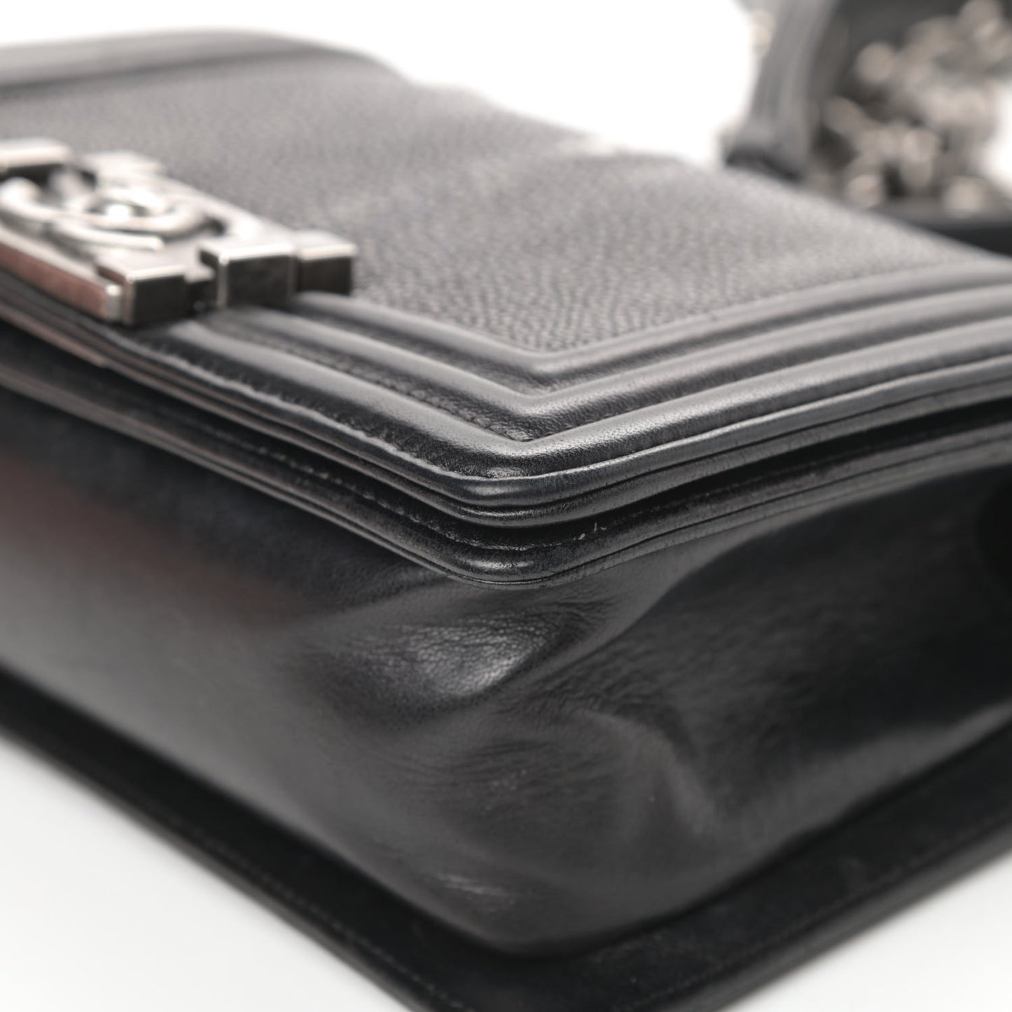 Galuchat Stingray Small Boy Flap Black