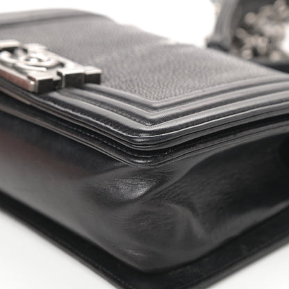 Chanel Galuchat Stingray Small Boy Flap Black 10 of 17