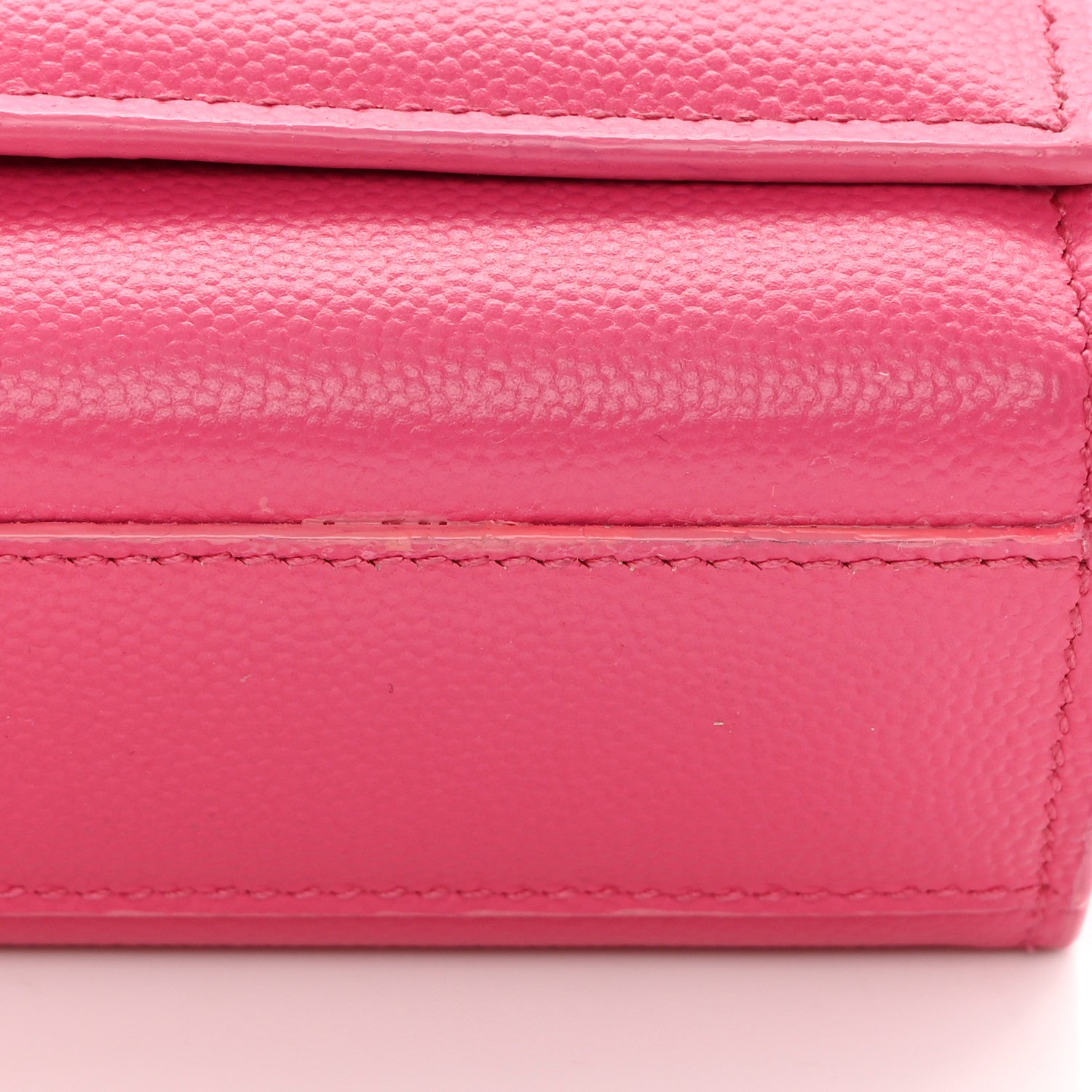 Saint Laurent Grain De Poudre Medium Monogram Kate Satchel Lipstick Fuchsia 12 of 13