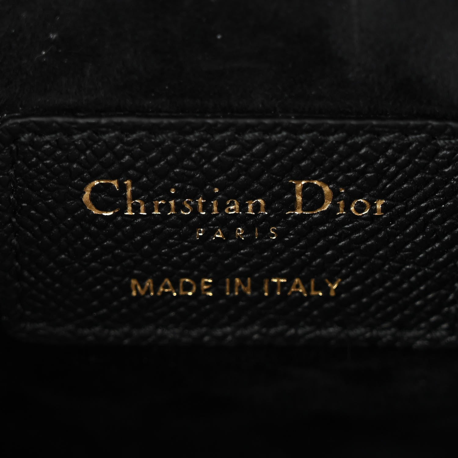 Christian Dior Grained Calfskin Mini Saddle Bag With Strap Black 6 of 10