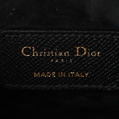 Christian Dior Grained Calfskin Mini Saddle Bag With Strap Black 6 of 10