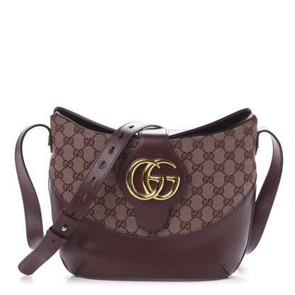 Gucci GG Monogram Calfskin Medium Arli Shoulder Bag Sahara Rubino Chardonnay 1 of 10