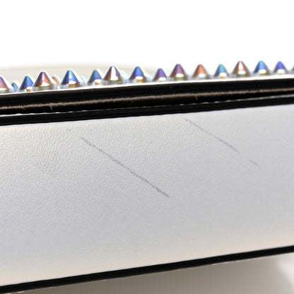 Christian Louboutin Metallic Calfskin Spiked Zoompouch Crossbody Snow Silver 10 of 10
