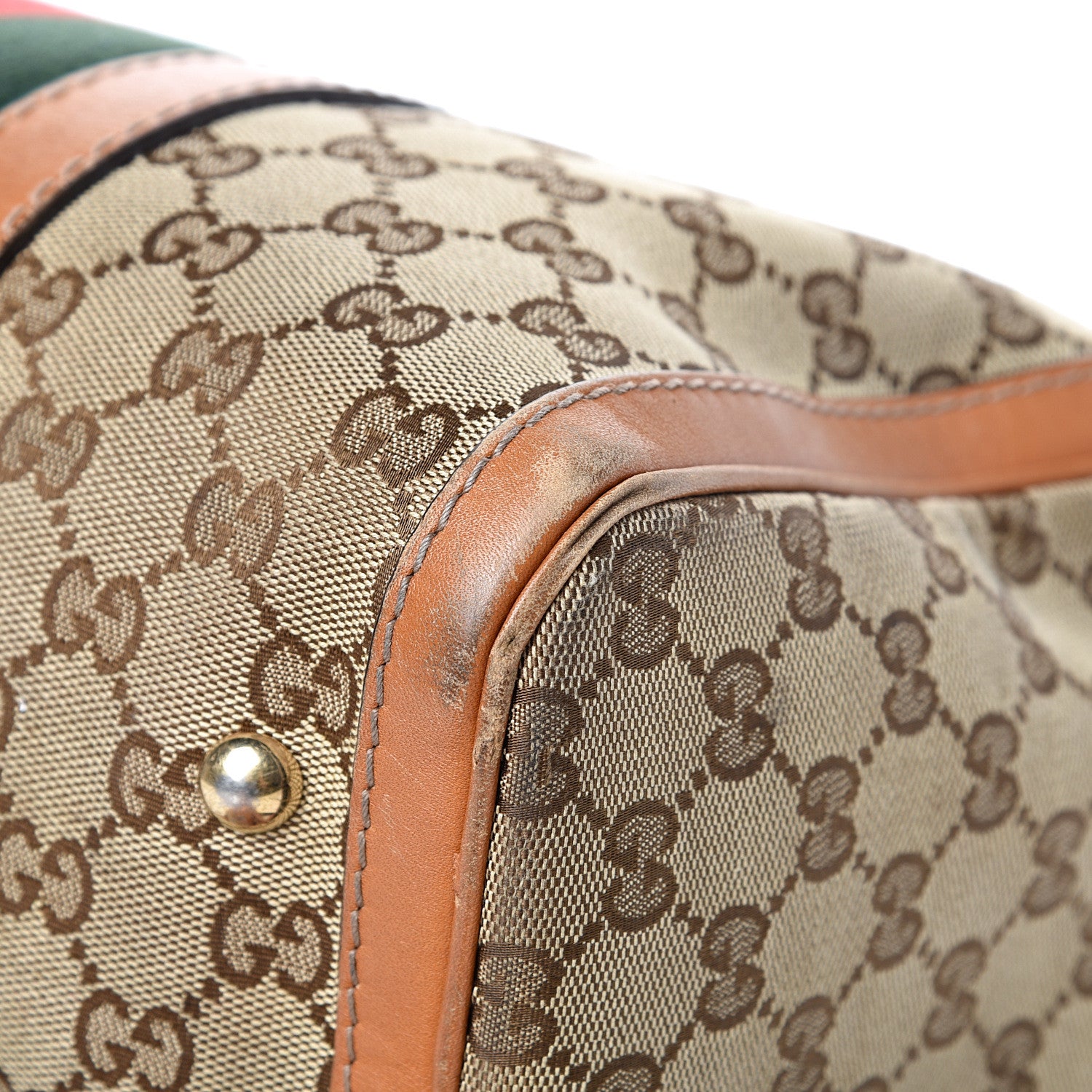 Gucci Monogram Vintage Web Medium Boston Tobacco 545160 – FASHIONPHILE