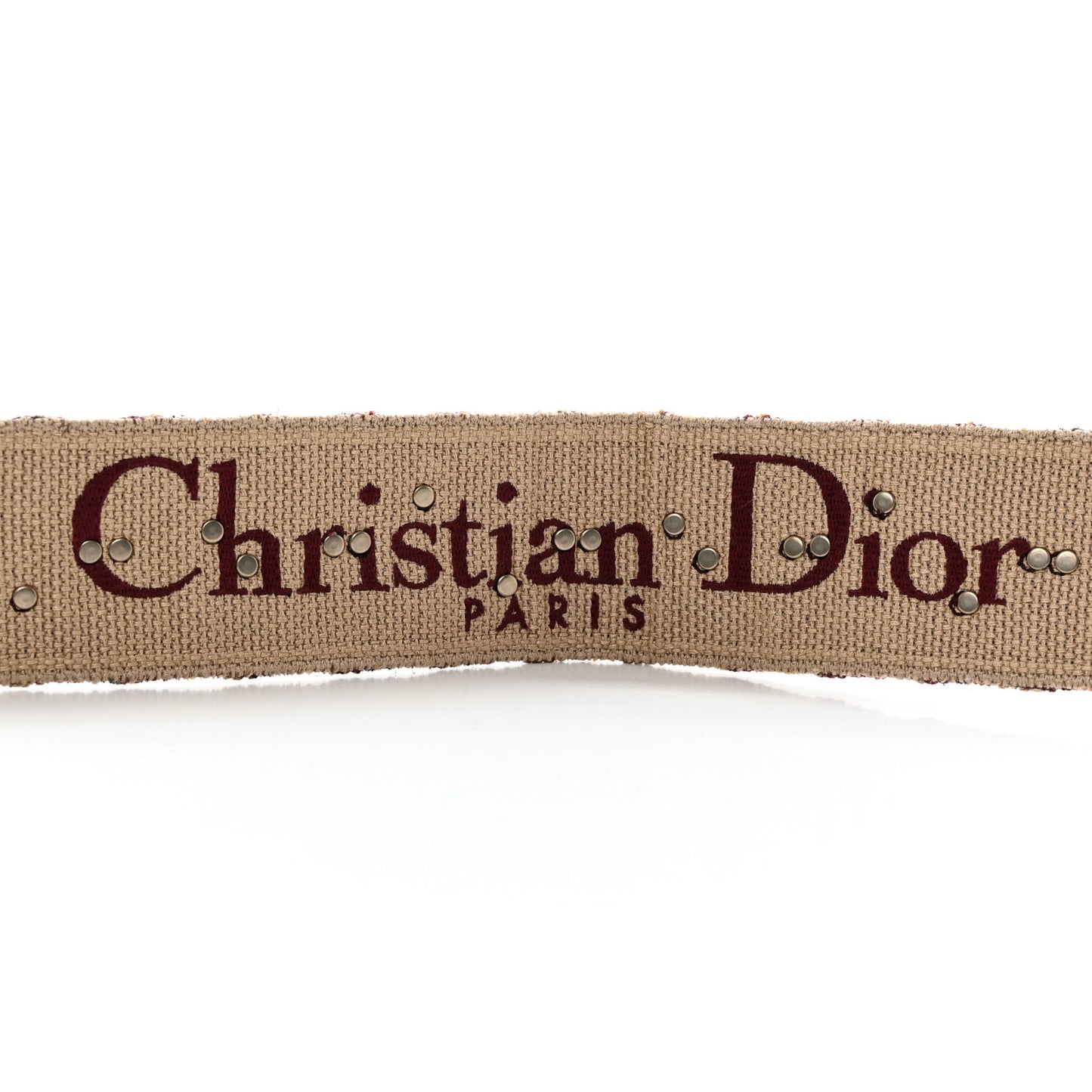 Oblique Studded Shoulder Strap Burgundy