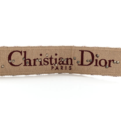 Christian Dior Oblique Studded Shoulder Strap Burgundy 3 of 5