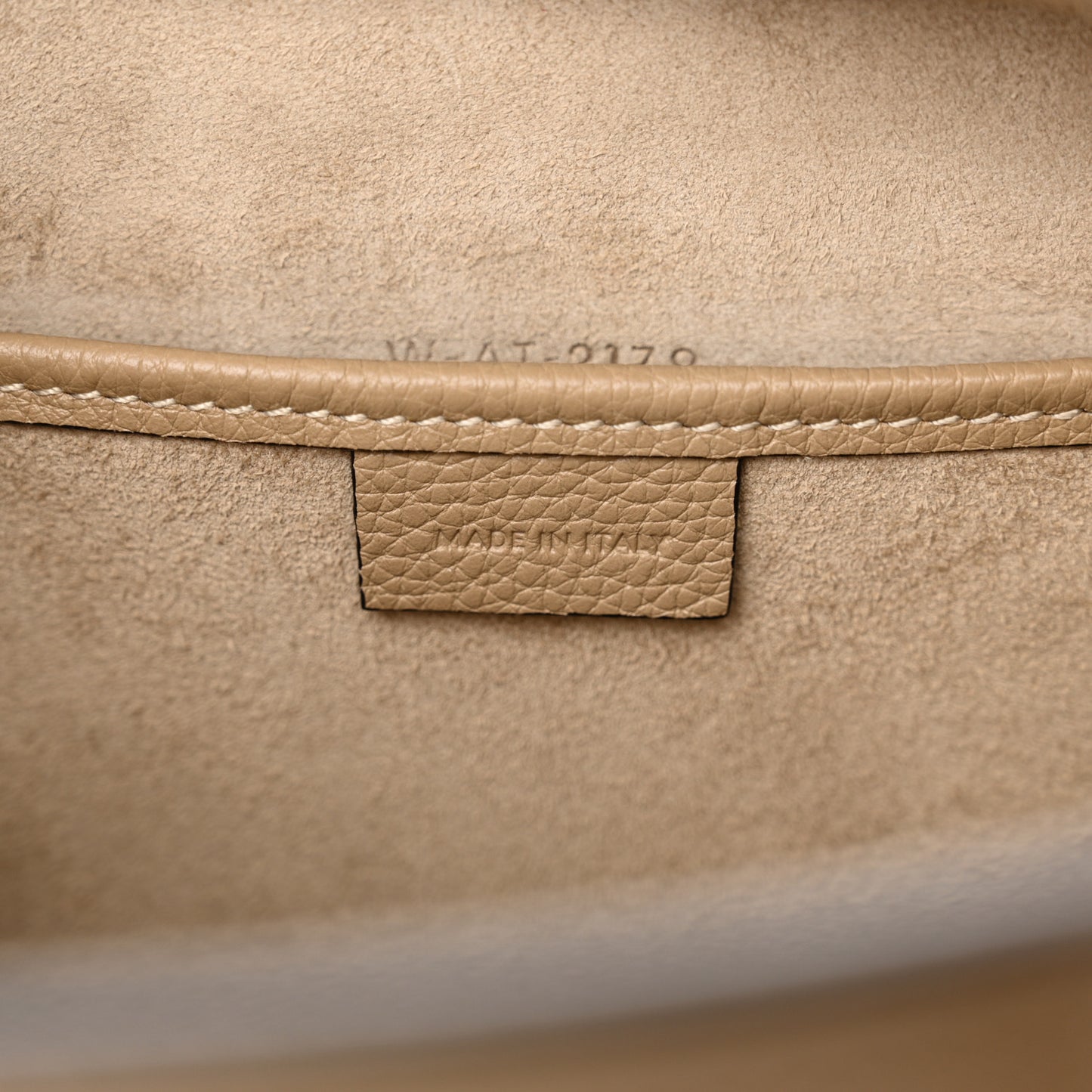 Drummed Calfskin Nano Luggage Dune