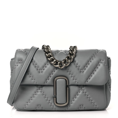Marc Jacobs Calfskin Quilted The J Marc Shoulder Bag Wolf Grey 1 of 8