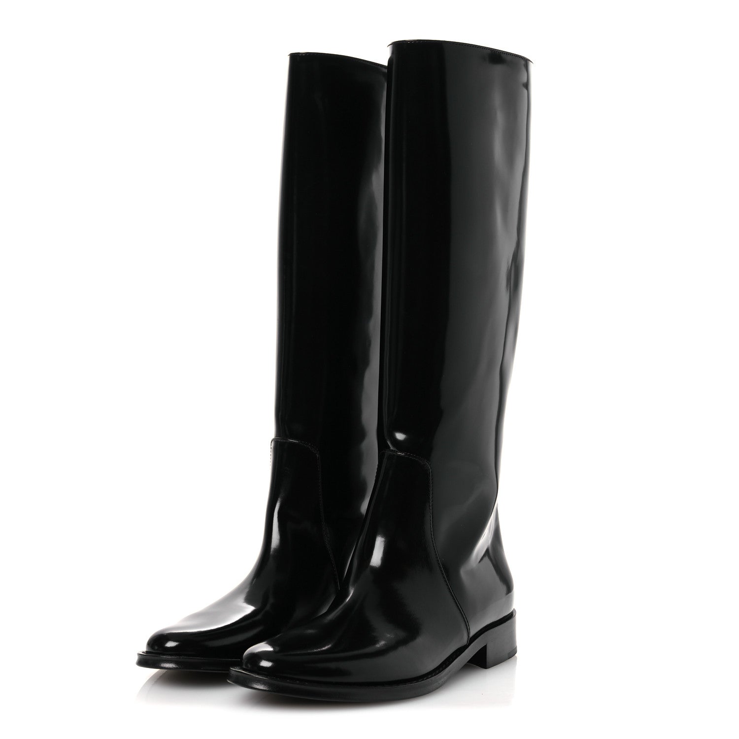 Saint Laurent Vitello Ruinart Hunt 25 Boots 38.5 Black 4 of 13