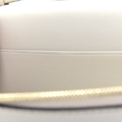 Celine Smooth Lambskin Frame Evening Chain Clutch Grey Storm 9 of 9